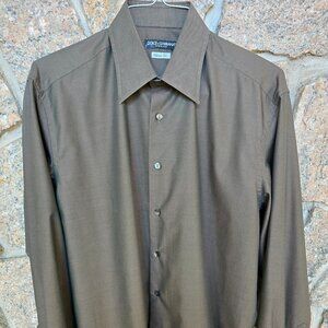 Men's Dolce & Gabbana Dress Shirt - Chocolate, Neck Size 16